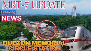 MRT 7 UPDATE QUEZON MEMORIAL CIRCLE STATION SEPTEMBER 15 2024 [upl. by Noirb791]