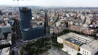 Qendra e Tiranës Tirana City Center Albania by Drone [upl. by Robby730]