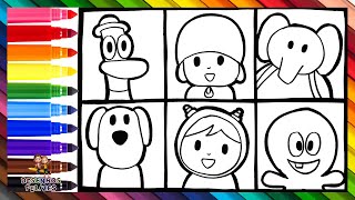 Desenhar E colorir Pocoyo E Seus Amigos 👶👧🏼🐶🐘🦆🐙 Desenhos Para Crianças [upl. by Einatsed242]