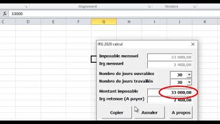 Application IRG SALAIRE 2020 Excel [upl. by Anayra]