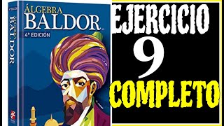 ÁLGEBRA DE BALDOR EJERCICIO 9 COMPLETO [upl. by Niro741]