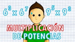 MULTIPLICACIÓN DE POTENCIAS CON LA MISMA BASE Super facil [upl. by Marylinda627]