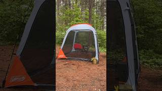 Cooking burgers inside Coleman Skyshade Screen Dome Canopy Tent 8x8ft [upl. by Liagibba]