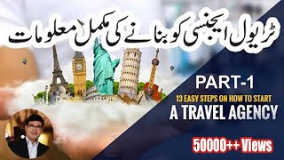 Travel Agency establishment complete process ٹریول ایجنسی کو بنانے کا مکمل طریقہ [upl. by Zetnom]