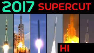 Rocket Launch Compilation 2017 H1  SUPERCUT [upl. by Brunk]