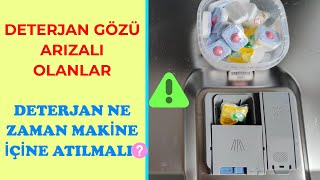 Bulaşık Makinesi Deterjan Kapağı Açılmıyorsa Deterjan Makine İçine Ne Zaman Konulur [upl. by Suehtomit]