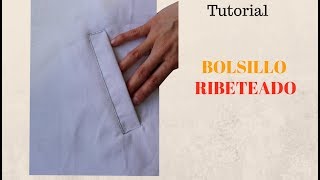 DIY Como hacer bolsillo ribeteado [upl. by Tressa]