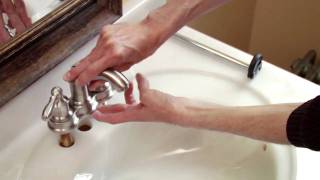 How to Install a Moen Centerset Faucet [upl. by Tjon281]