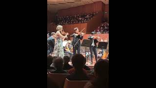 Hilary Hahn Encore with TwoSetViolin  Gavotte for Three Violins Antonín Dvořák Sydney 73022 [upl. by Selym]