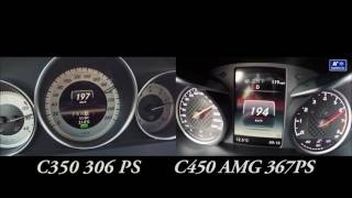 Mercedes C350 vs C43 AMG 100200 Acceleration comparison [upl. by Teyugn]