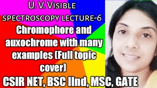 U V Spectroscopy chromophore and auxochrome exampleswhy compound show colour [upl. by Ahcila]