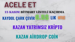 KAYDOL ÇARK ÇEVİR 6 50 NTIC TOKEN KAZAN YATIRIMSIZ KRİPTO KAZAN AİRDROP COİN [upl. by Analak]