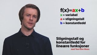 Stigningstall og konstantledd for lineære funksjoner [upl. by Autrey429]