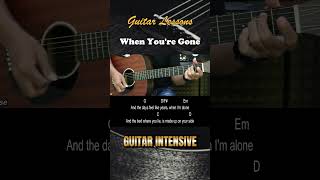 When Youre Gone  Avril Lavigne  EASY Guitar Lessons for Beginners  Chord amp Strumming Pattern [upl. by Ianteen]