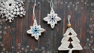 Morning Star Tutorial Macrame Christmas Tree Ornaments [upl. by Ina475]