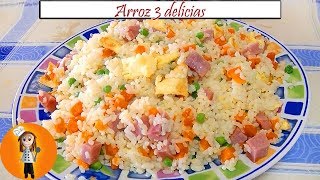 Arroz 3 delicias  Receta de Cocina en Familia [upl. by Sherborne]