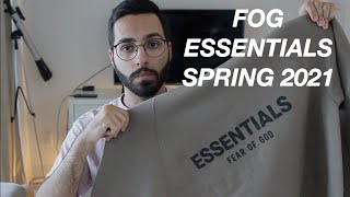 FEAR OF GOD ESSENTIALS SPRING 2021 REVIEW AND SIZING [upl. by Kcirdek234]