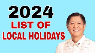 LIST OF HOLIDAYS 2024 [upl. by Yendirb]