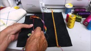 Flatlock stitch weaving in trim [upl. by Westberg]