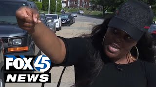 Baltimore woman confronts carjackers quotNo Im not getting out the carquot [upl. by Kred326]