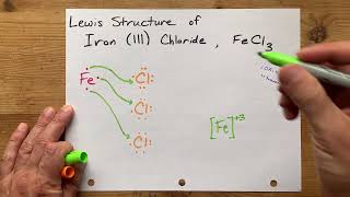 Lewis Structure of Iron III Chloride FeCl3 [upl. by Dohsar255]