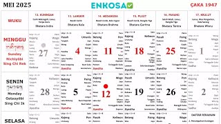 Kalender Bali Mei 2025 PDF Lengkap [upl. by Nada]