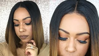 Easy Application  ERICA  MALAYSIAN OMBRE STRAIGHT BOB LACE FRONT WIG  LFW010  MyFirstWigcom [upl. by Domenech]