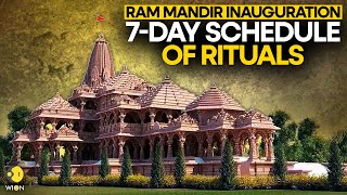 Ram Mandir Ayodhya List of details for rituals from Jan 1622 for consecration ceremony  WION [upl. by Dilahk]