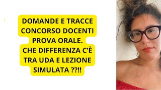 CONCORSO DOCENTI LEZIONE SIMULATA ESEMPI DI TRACCE E DOMANDE [upl. by Sivia232]