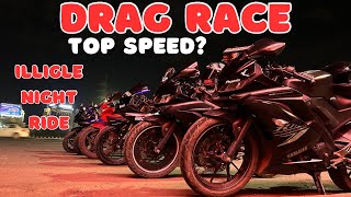 Drag Race  R15 v3 v4 r15m VS CBR 250  Drag who will win dragrace yamaha cbr nightride [upl. by Sudnac929]