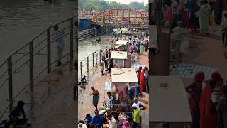 Haridwar Ganga snan Ghat mandir Aarti Uttarakhand India dharma puja geet mela yatra gangarati temple [upl. by Trixi748]