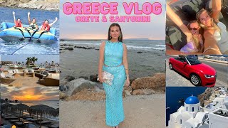 CRETE GREECE VLOG WITH MY BESTIE ✈️  SANTORINI RENTING A CAR SENSEANA HOTEL  NC [upl. by Christenson]