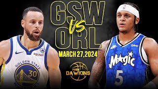 Golden State Warriors vs Orlando Magic Full Game Highlights  March 27 2024  FreeDawkins [upl. by Ahsilef]