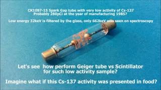 Geiger tube vs NaITl Scintillator detector for low gamma activity sample CK1097 [upl. by Retsevel]