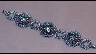 Beading Tutorial  Lotus Flower Bracelet [upl. by Marleen]