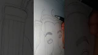 Part 1 l ganesh ji realistic drawing ll 😍🥰short  viral [upl. by Vasilek]