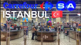 🛒Food Prices in Turkey 🇹🇷Carrefour🐟Shopping  Travel Guide  Istanbul [upl. by Trelu]