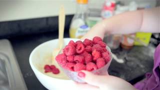 Vegan Raspberry Cornbread Muffins by Megan [upl. by Dun]