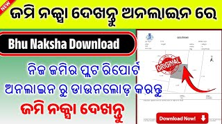 How To Download Bhunaksha In Online Odisha  Land Plot Map Report Downlod In Online [upl. by Zurheide40]