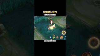 Tutorial Freya Mobile Legends  Itens For Shield mobilelegends freyamobilelegends [upl. by Onirotciv]