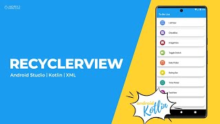 RecyclerView in Android Studio using Kotlin  Android Knowledge [upl. by Noislla438]