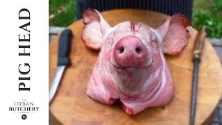 How to professionally debone a pigs head  Pig Butchery [upl. by Anirbed]