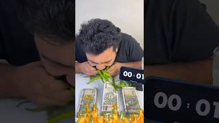 20 SECOND SPICY MIRCHI EATING CHALLENGE😱EAT amp WIN 150000 CASH PRIZE🔥🤑 shorts spicy eating [upl. by Enylodnewg817]