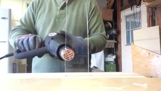 Bending plexiglass with a heat gun [upl. by Kciremed946]