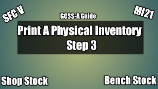 Print A Physical Inventory  Step 3 [upl. by Odracer]