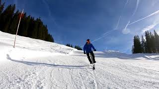 Skibike Carving on slope [upl. by Rustice]