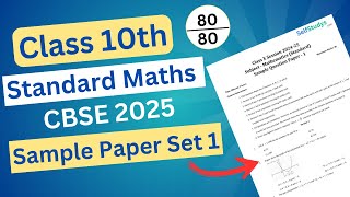 CBSE Class 10 Standard Maths Sample Paper 2025  Standard Maths Sample Paper 202425 CBSE Class 10 [upl. by Jc175]