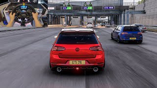 580HP VW Golf GTI MK75 Vs 544HP Golf R MK75 Pops amp Bangs Tuned  Assetto Corsa  Moza R9  VR [upl. by Dorette926]