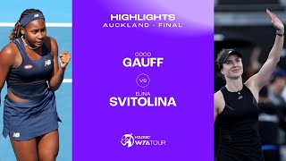 Coco Gauff vs Elina Svitolina  2024 Auckland Final  WTA Match Highlights [upl. by Glenn941]