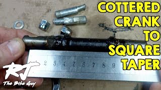 Convert From Cottered Crankset to Square Tapered CranksBottom Bracket [upl. by Secunda]